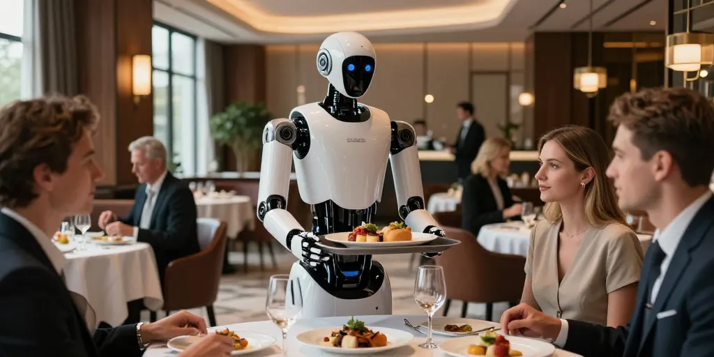 Robots serveurs : une nouvelle expérience dans les restaurants et hôtels
