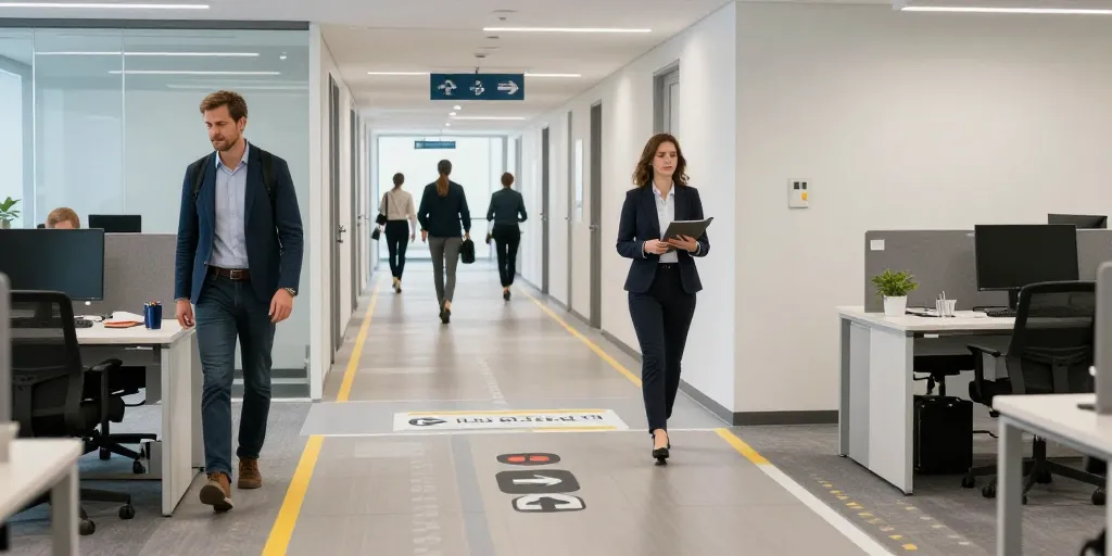 Dans un espace de travail, chacun doit savoir où il peut circuler